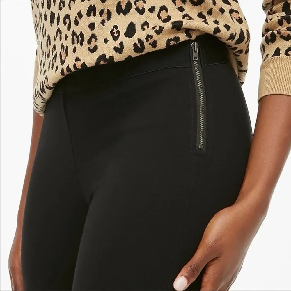 J.Crew The Gigi Pant Black Skinny Stretch Side‎ Zip Size 2